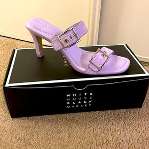 WHBM lavender slip on heels
